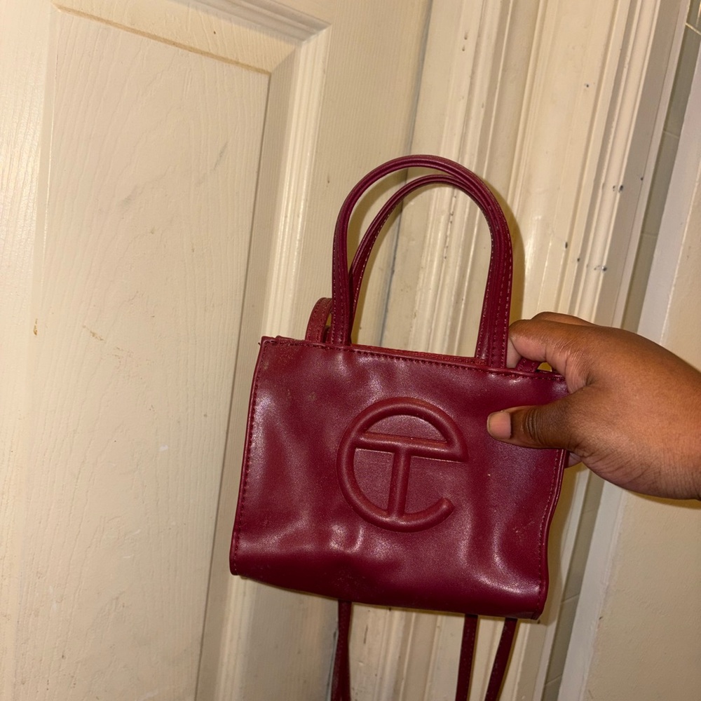 Telfar Mini Bag in Deep Burgundy